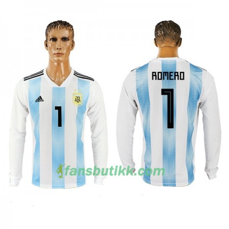 Fotball-VM 2018 Argentina drakt Romero 1 Hjemmetrøye Langermet